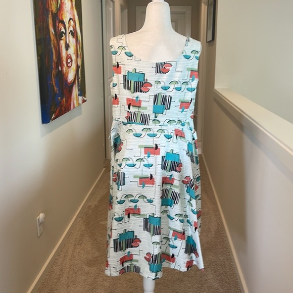 Raymond Chapman contemporary couture flared dress Palm Springs style - Picture 7 of 15